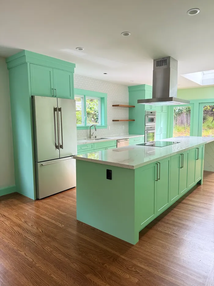 Modern green cabinet kitchen